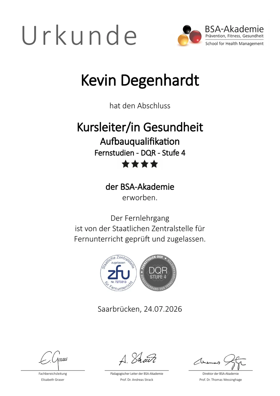 Vorschau: Kursleiter Gesundheit